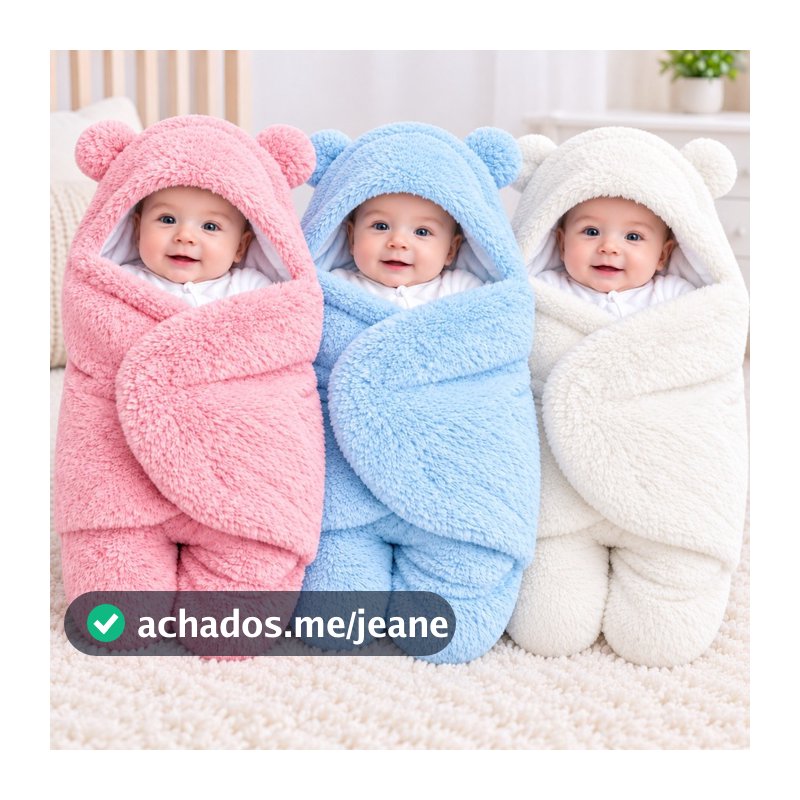 Saco De Dormir Luxo Para Bebe Dupla Face Pra Maternidade