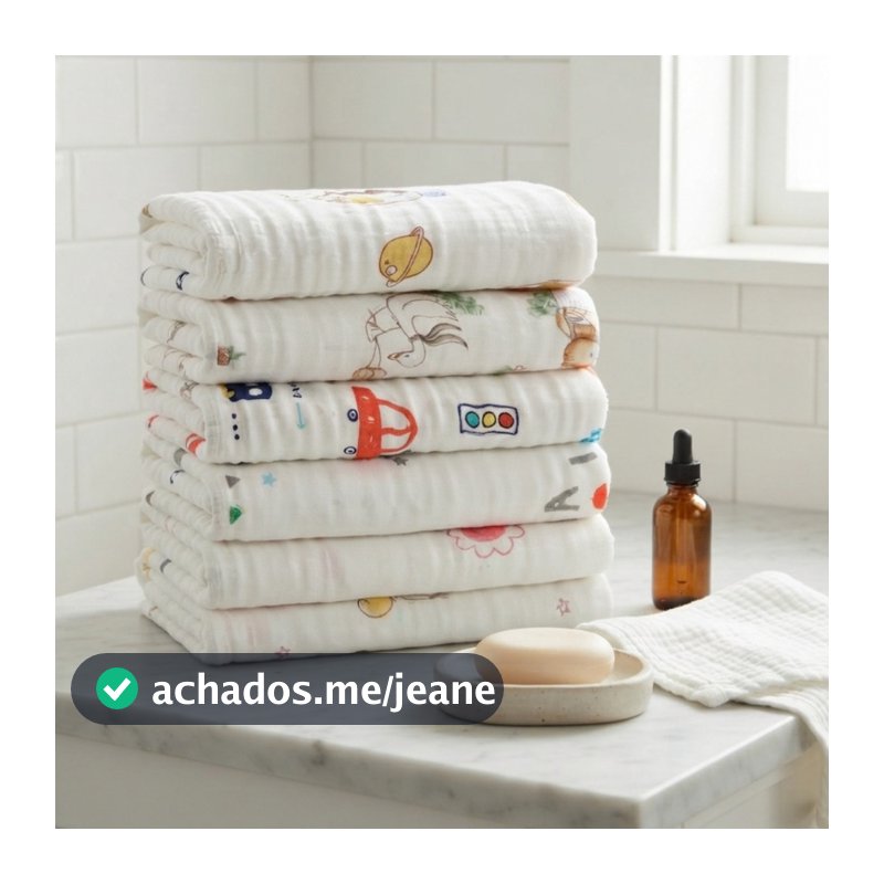Toalha De Banho Infantil 100% Algodão Premium 210g Leve Macia Conforto Para Peles Sensiveis