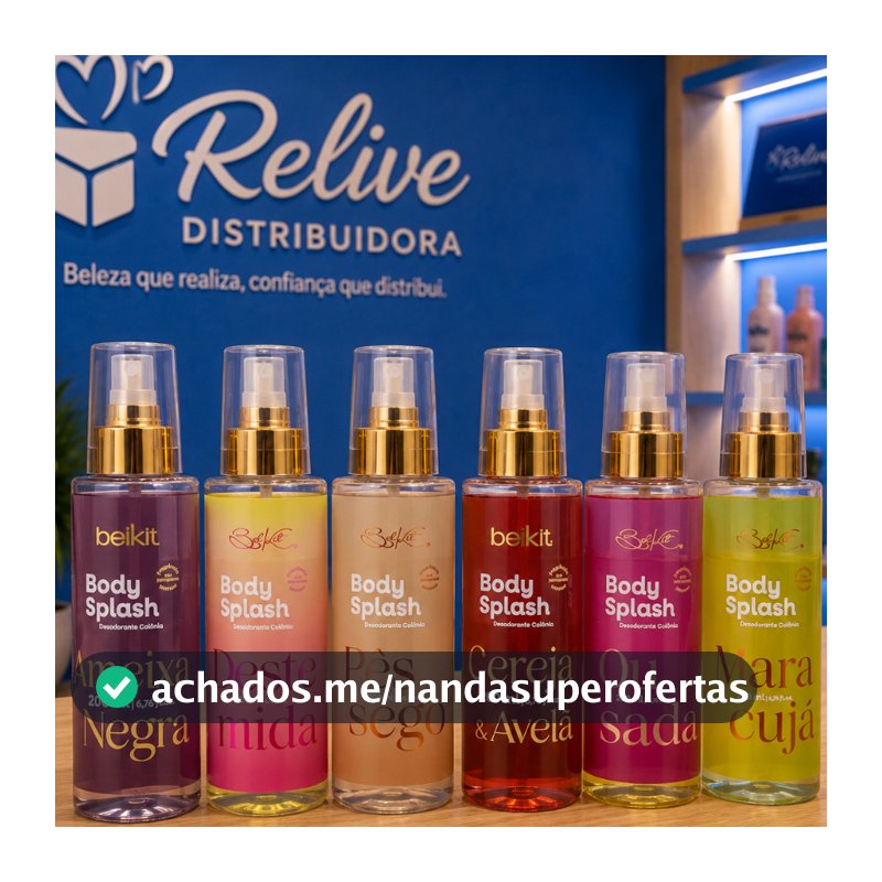 KIT 12 und Body Splash BELKIT FEMININO - 200ml - Perfume Colonia Desodorante Corporal Alta Fixação