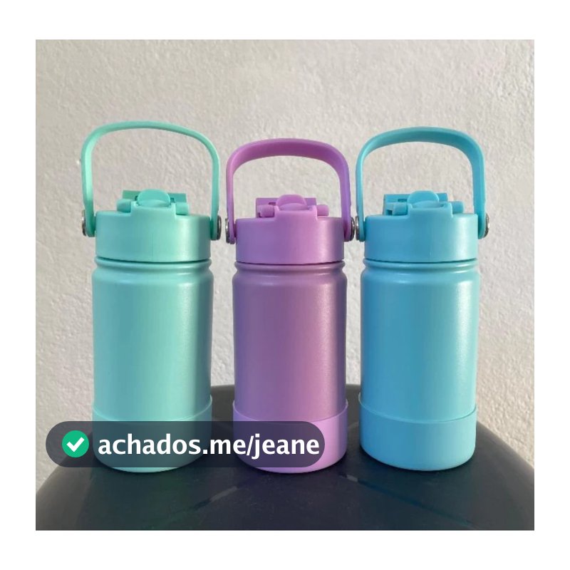 Garrafa térmica inox 350/600ml/800ml portátil com bico duplo sem ou com silicone--miranda