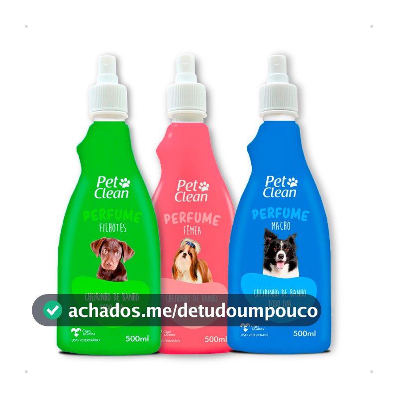 Perfume Colônia Pet Shop para Cachorro e Gato Pet Clean - 500 ml