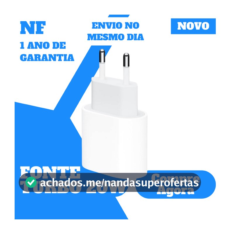 Fonte Turbo 20W Carregador Original Apple 1 Ano De Garantia