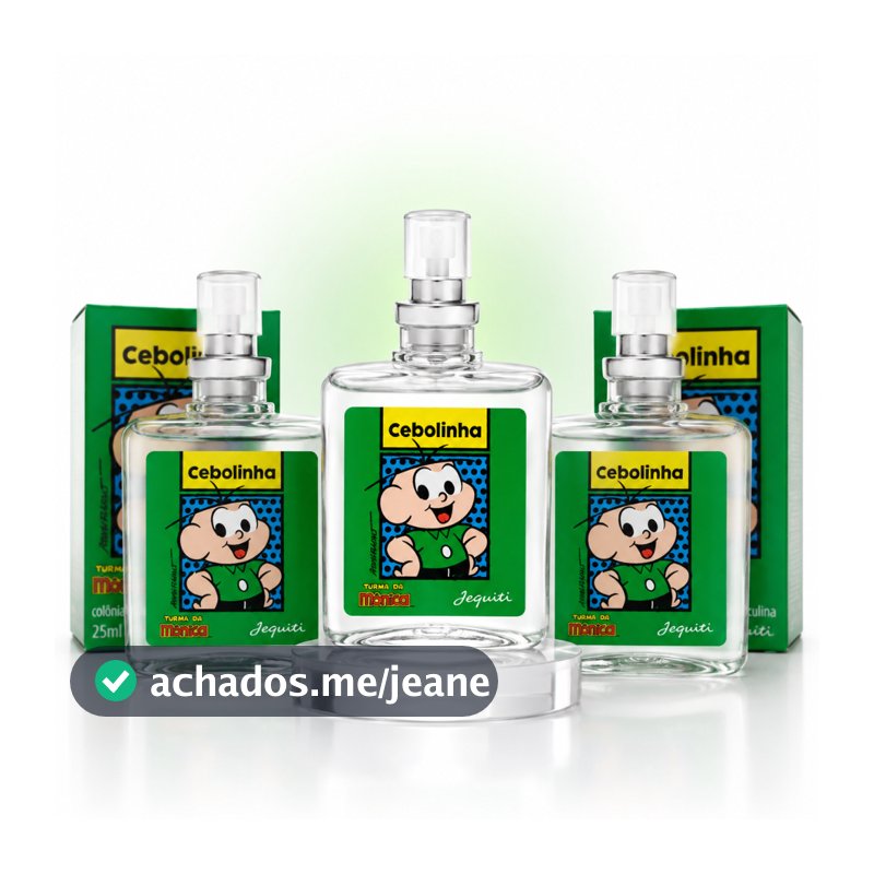 Kit 3x Perfumes Colônia Miniatura Cebolinha Turma Da Mônica Jequiti De 25ml