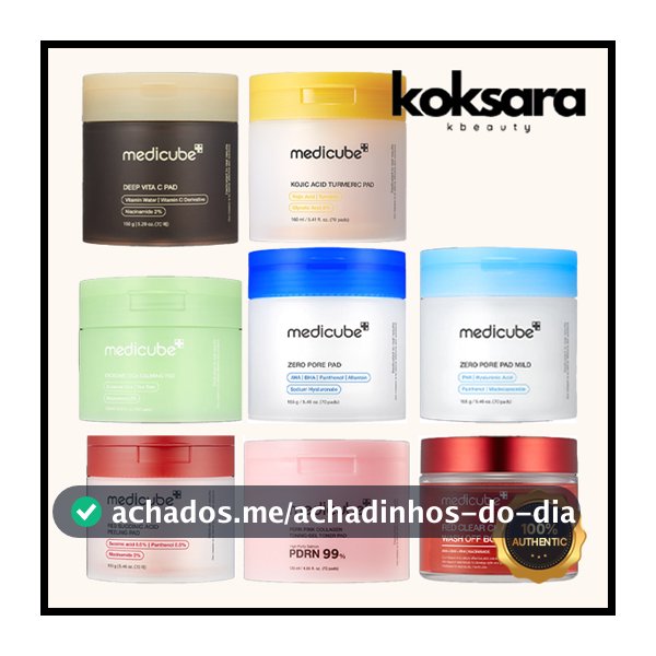 medicube pad 6types (vita c, exosome, zero 2.0, zero mild, succinic, collagen, body)