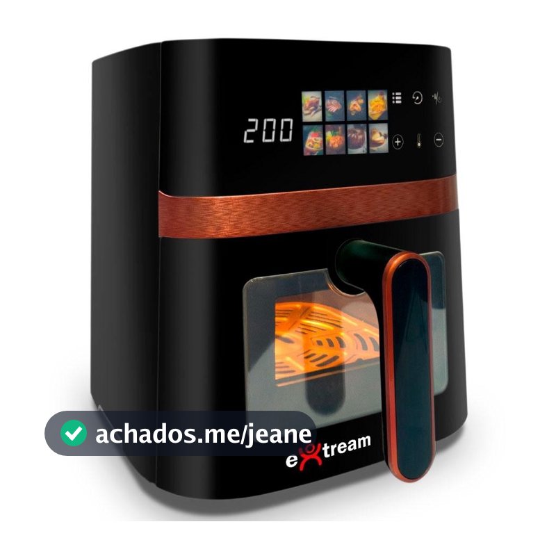 Air Fryer Fritadeira Elétrica Digital Extream 5,5L Preto e Cobre