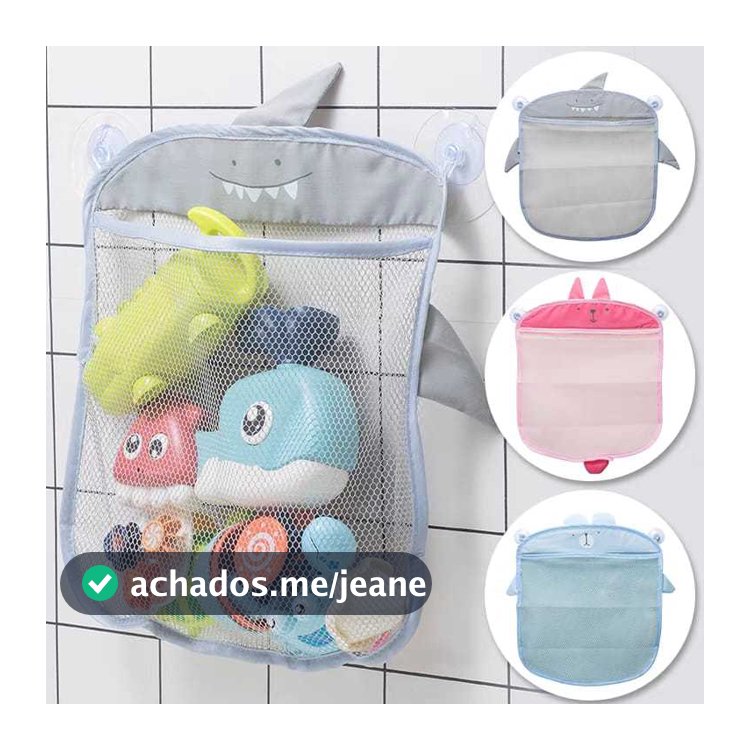 Organizador de brinquedos saco organizador de banho para escorrer água de brinquedos de tecido