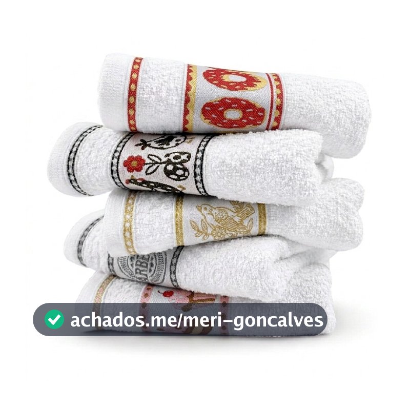 Jogo De Pano De Prato Premium 10 Unidades  Pano de Prato Atoalhado 100% Algodão