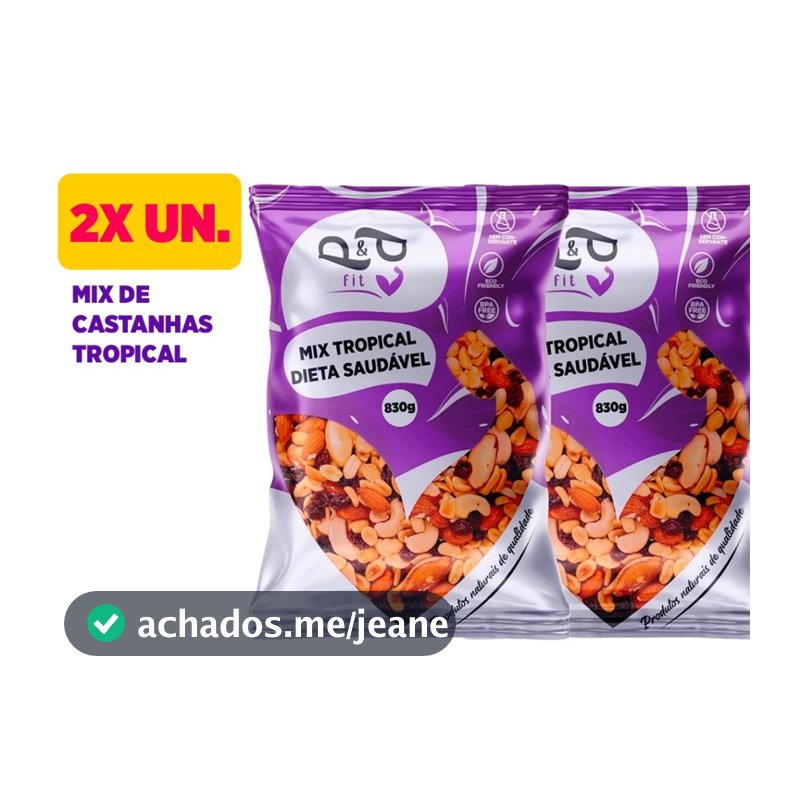 Kit Mix Castanhas Tropical Nuts Dieta Saudável 2 Unidades