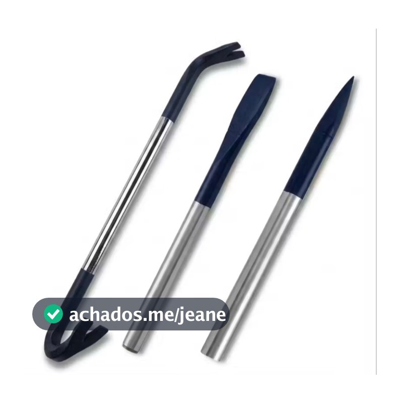 Kit pé de cabra ponteiro e talhadeira de aço 1/2x12mm 30cm ferramentas de máxima resistência para obras