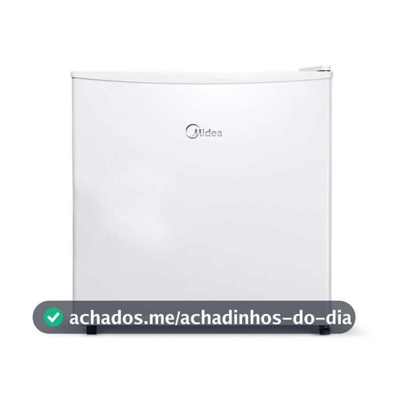 Frigobar Midea 45L Inverter Branco Bivolt Compacto Refrigerador MDRD086FGD013