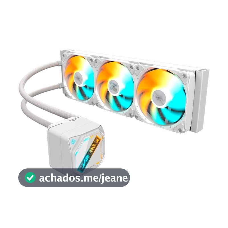 Water Cooler Gigabyte Gaming 360, RGB, 360mm, AMD e Intel, Branco - GP-GIGABYTE GME 360I