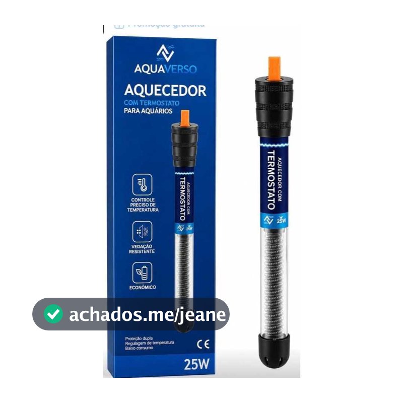 Aquecedor Com Termostato 25w 50w 100w 200w 300w Submersível Aquatank Para Aquários