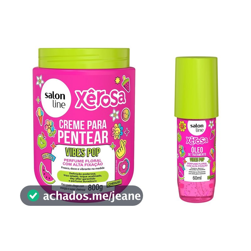 Kit Creme para Pentear + Óleo de Tratamento Xêrosa Vibes Pop