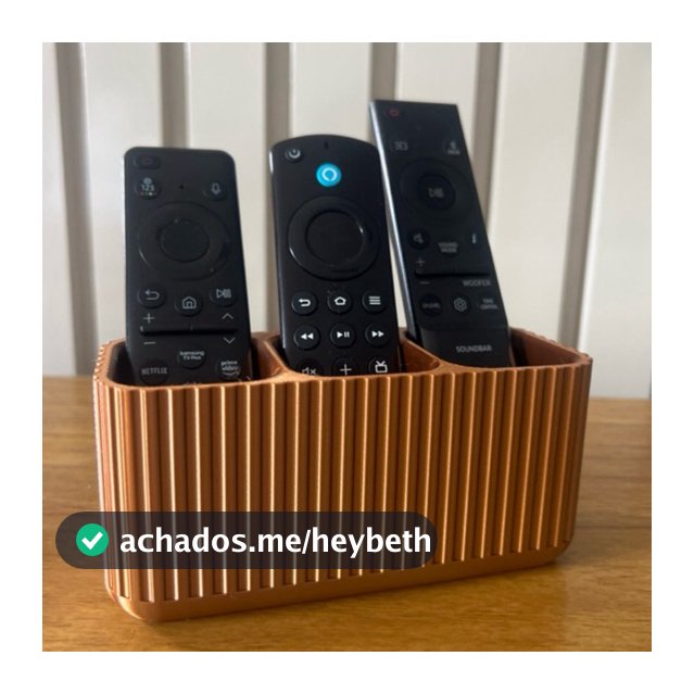 Porta Controle Remoto Decorativo Cobre para Sala | Organizador de Mesa