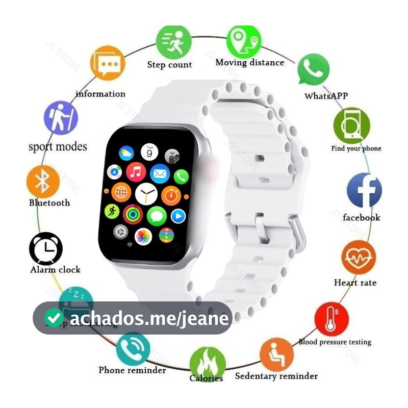 IWO X8 Smartwatch Bluetooth Masculino Feminino Esporte À Prova D'água Relógio Inteligente Digital