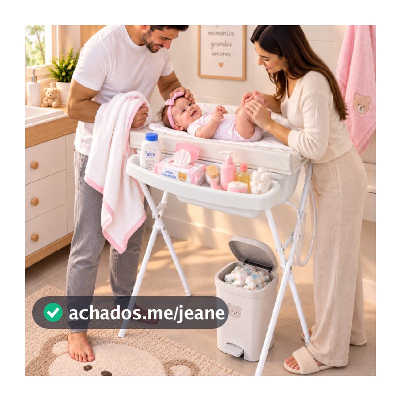 Banheira Luxo Com Suporte Dobrável, Trocador e Saboneteira, 25l, até 30kg - Baby Scorpion