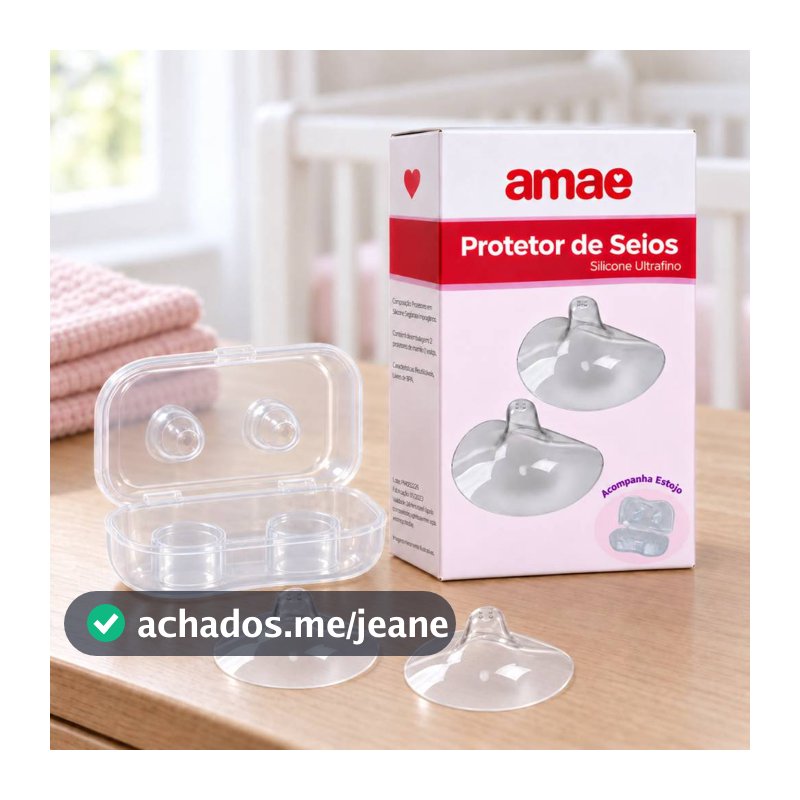 Bico Protetor de Mamilos Amae em silicone bico de seio amamentação 2 peças par Amamentação