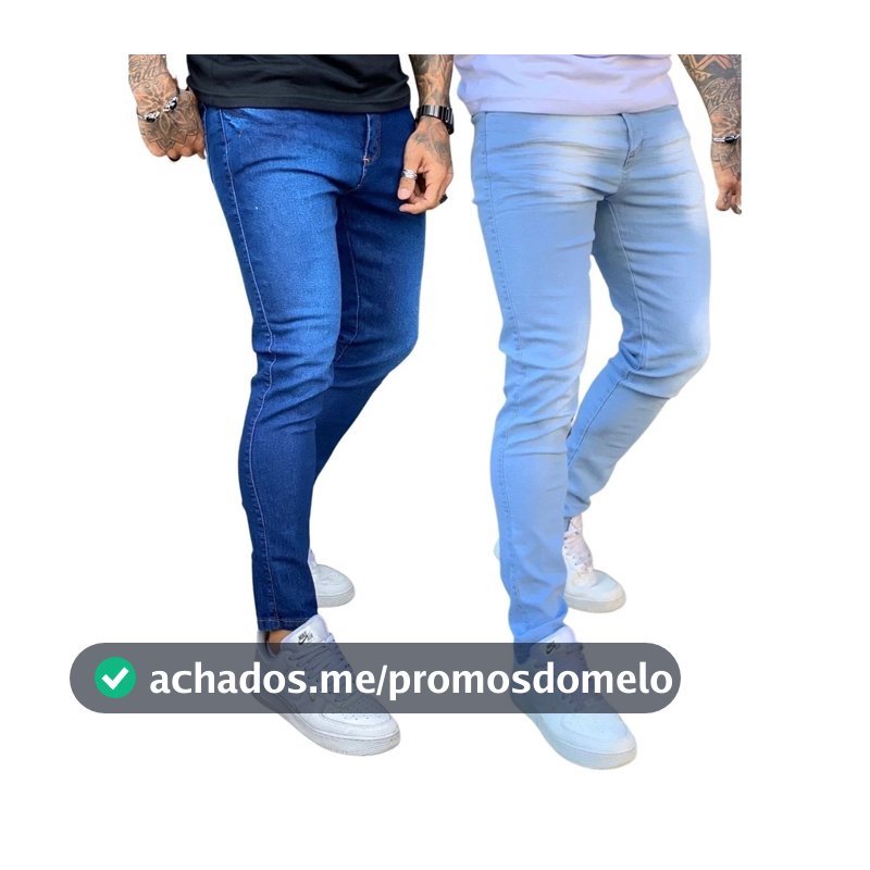 Kit calças jeans masculina com elastano linha premium NF promoção