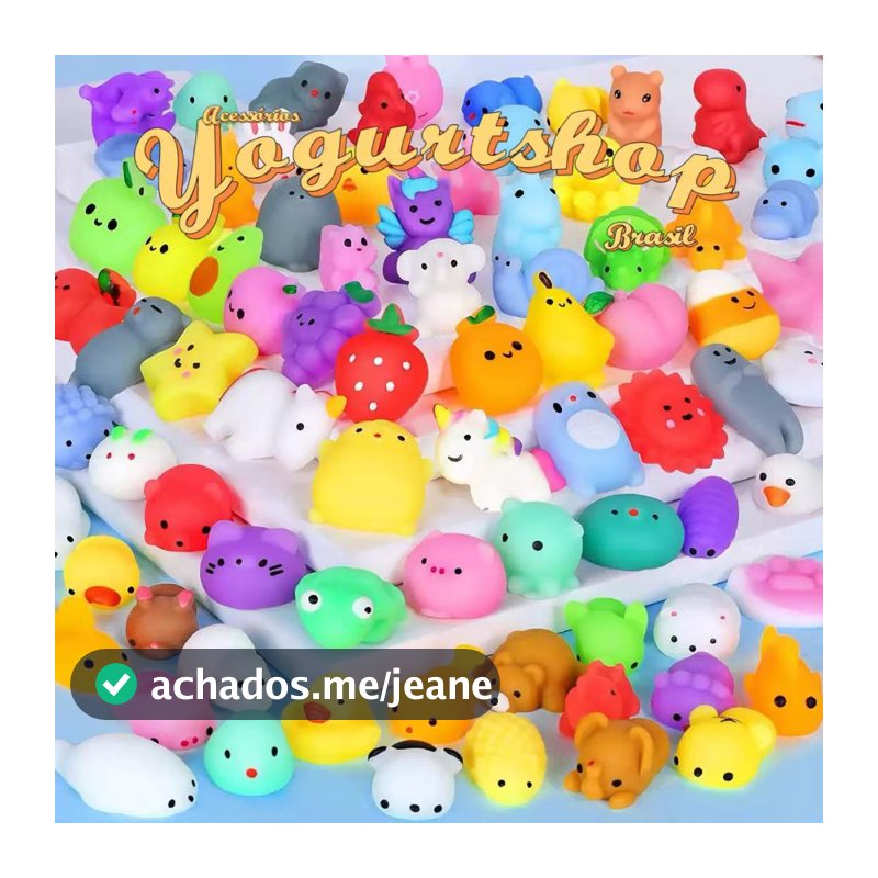 Kit 5/10/20 Squishy Mochi Bichinho Macio De Apertar Antiestresse