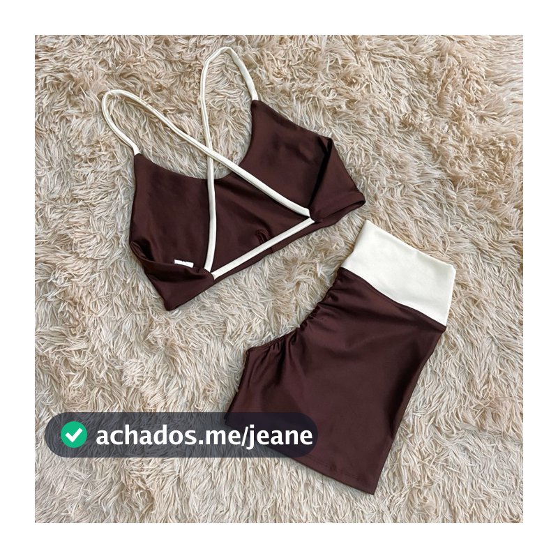 conjunto de short empina bumbum feminino top costas cruzadas fitness academia