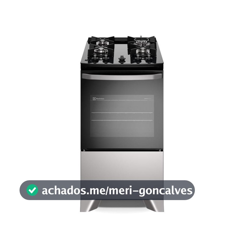 Fogão 4 bocas Electrolux Cinza Efficient Mesa Vidro, Tripla Chama e PerfectCook (FE4GG)