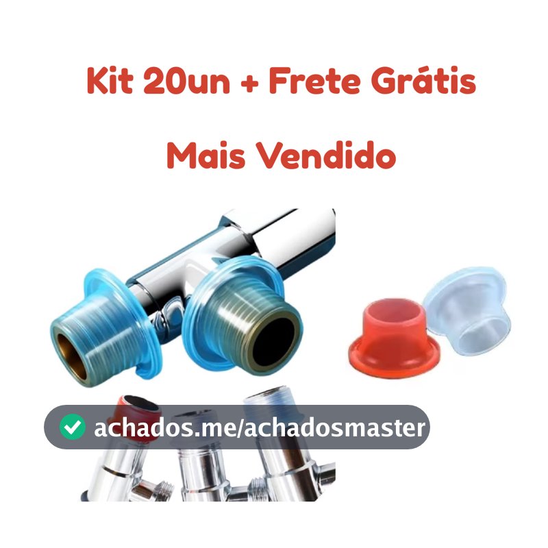 Kit Veda Rosca Silicone com 6 | 8 | 10 | 13 | 20un + Frete Grátis | Torneira | Chuveiro 1/2 e 3/4