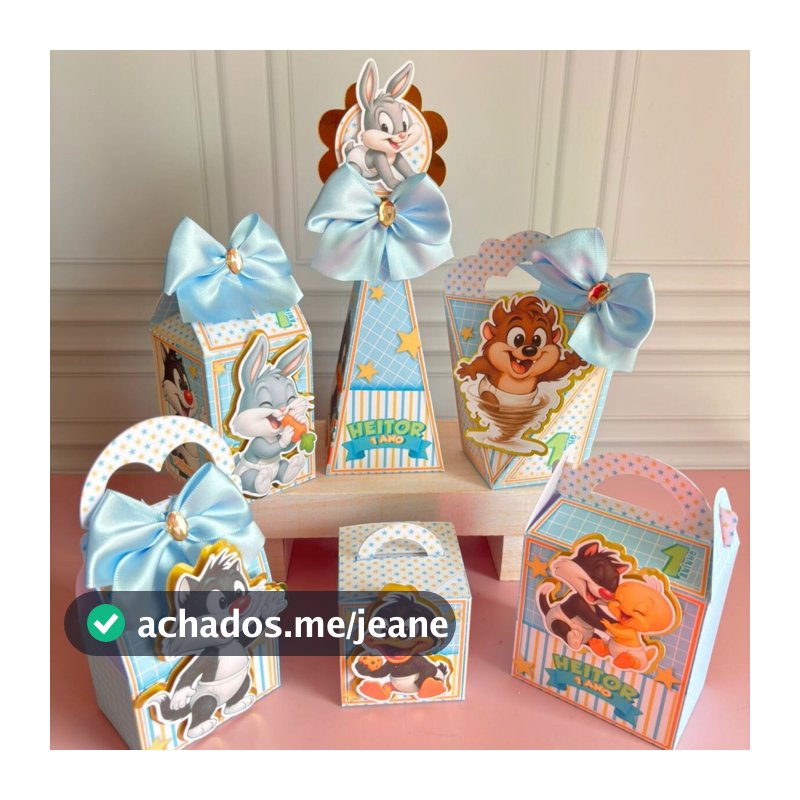 PEGUE E MONTE  Kit Personalizados LOONEY TUNES MENINO | Lembrancinhas Festa | Fazemos todos os temas