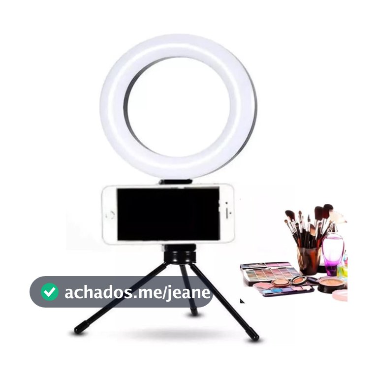 Ring Light Mesa Iluminador De Led 6 Polegadas Com Suporte Celular Para Mesa Anel Luz de 16CM Com Tripé