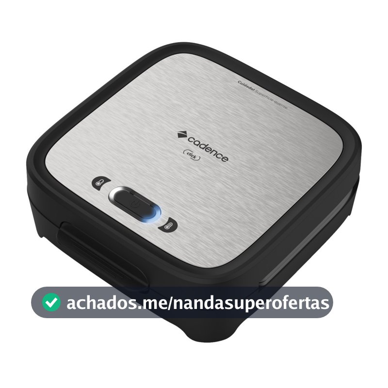 Sanduicheira Elétrica Cadence Click Inox