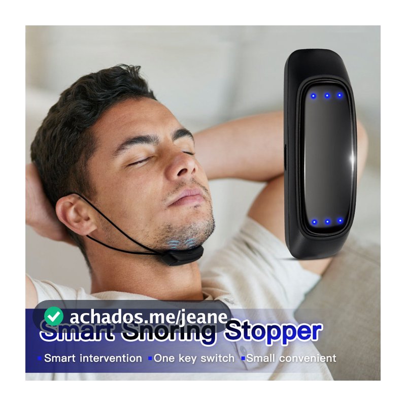 Dispositivo Inteligente Anti-Ronco EMS Pulse Artefato Anti-Ronco Portátil Confortável Auxiliar de Apneia Recarregável US