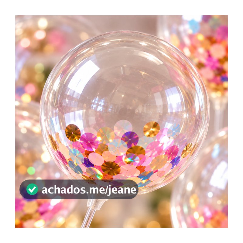 50 Mini Balão Bubble 5 Polegadas Topo Bolo Cake 12cm Atacado