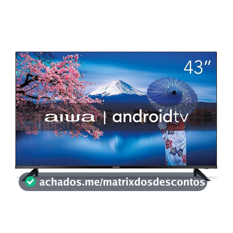 Smart TV Aiwa 43” Android Full HD Borda Ultrafina HDR10