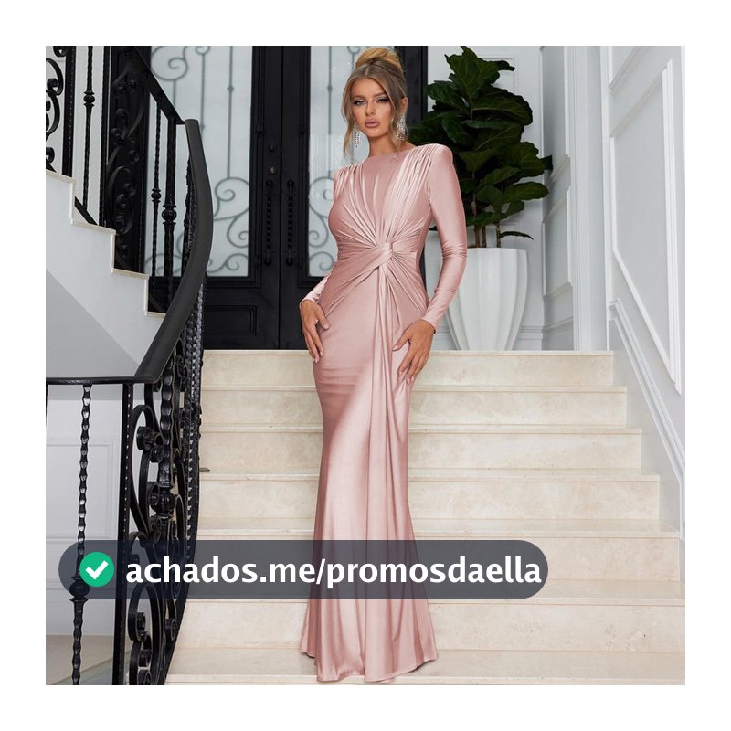 Vestido de noite feminino europeu americano de venda quente 2025 outono novo produto elegante elegante fino ajuste em to