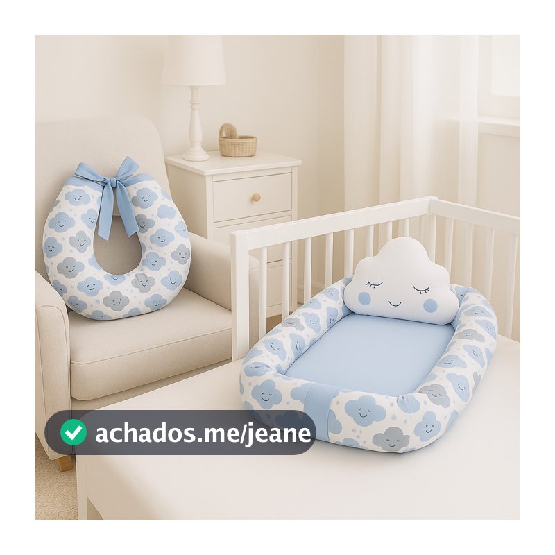 Kit Ninho Redutor de Berço + Almofada Amamentação