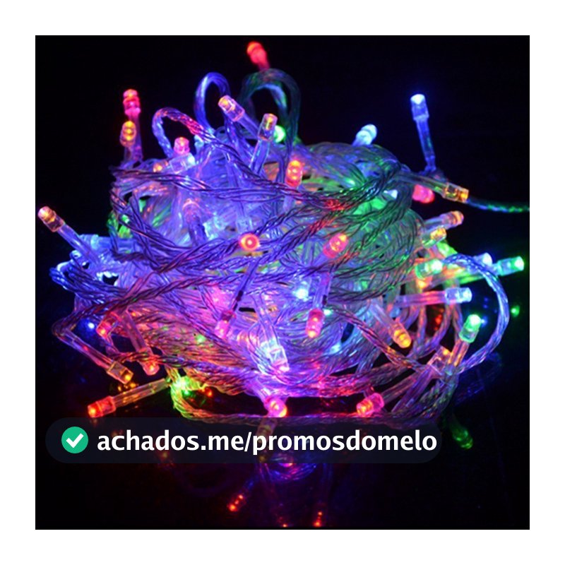 Pisca Pisca com100 Leds 220v Para Decoração De Festa / Natal 10 metros 220v/110v colorido