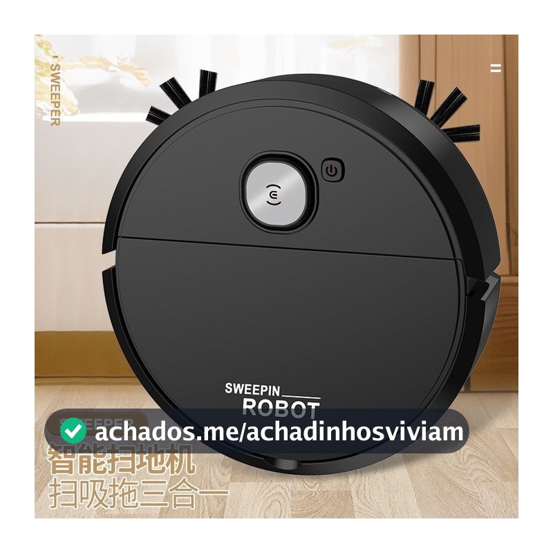 B&BRobô Varredora/Aspirador De Pó  Automática 3 Em 1 Limpeza Doméstica Robótico Inteligente E Silencioso