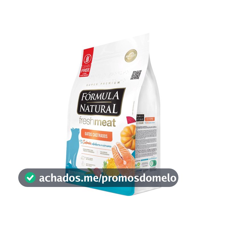 Ração Fórmula Natural Fresh Meat Gatos Castrados Sabor Salmão 10,1kg Adimax