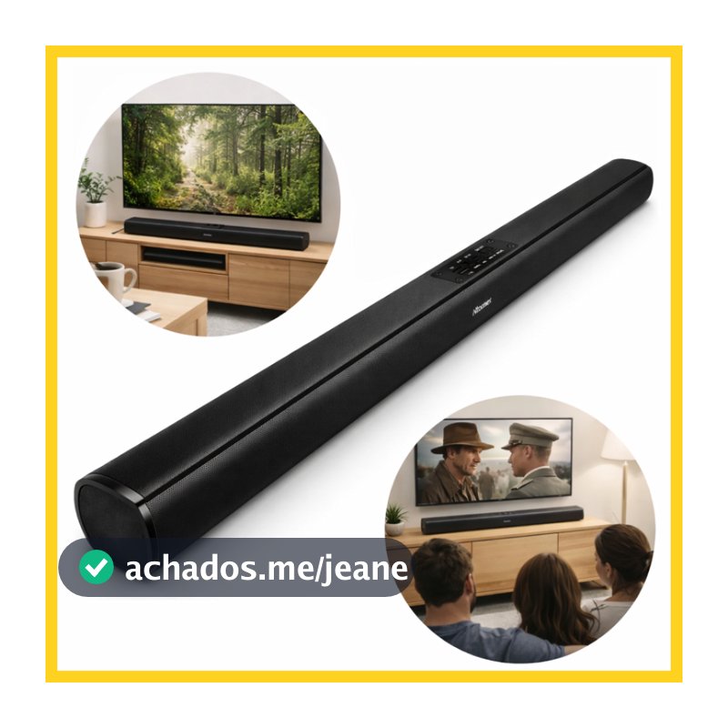 Caixa de Som Sound Bar Home Theater Bluetooth Para Tv Cinema 200w Cor Preto