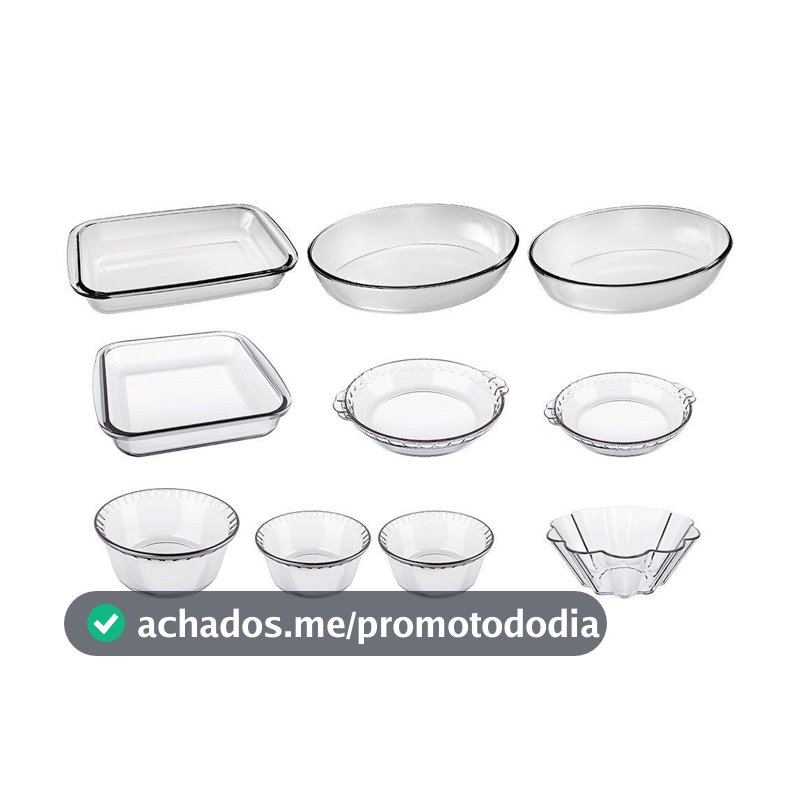 Conjunto de Assadeiras e Formas Marinex 10 Peças