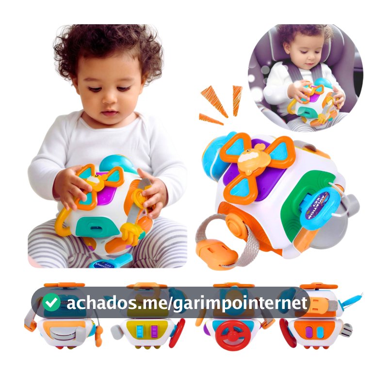 Brinquedo Interativo criança Cubo Sensorial Educativo 10 Em 1 Montessori Autismo TDAH