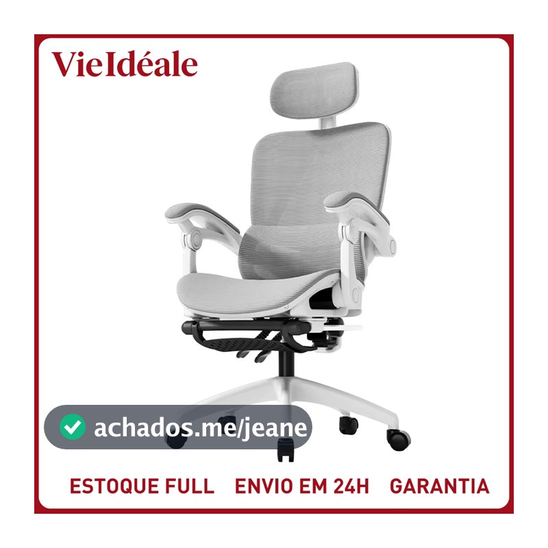 Cadeira Gamer Ergonômica Premium: Apoio Cabeça 3D + Lombar 2D Ajustável, Malha Respirá vel, 140kg