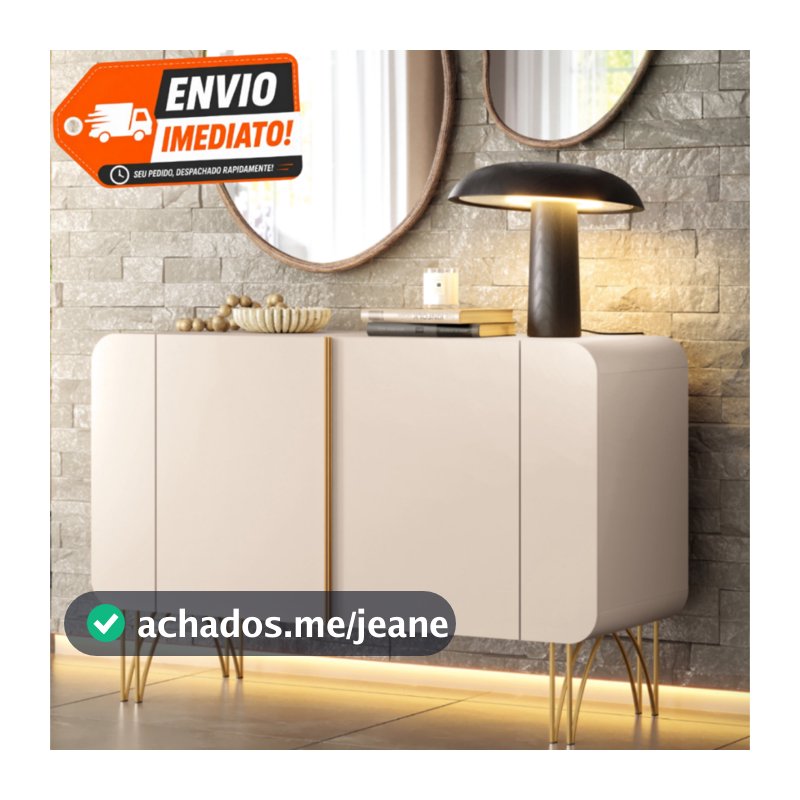 Aparador Buffet Benvenuto 2 Portas para Sala de Jantar e Copa | Envio Imediato