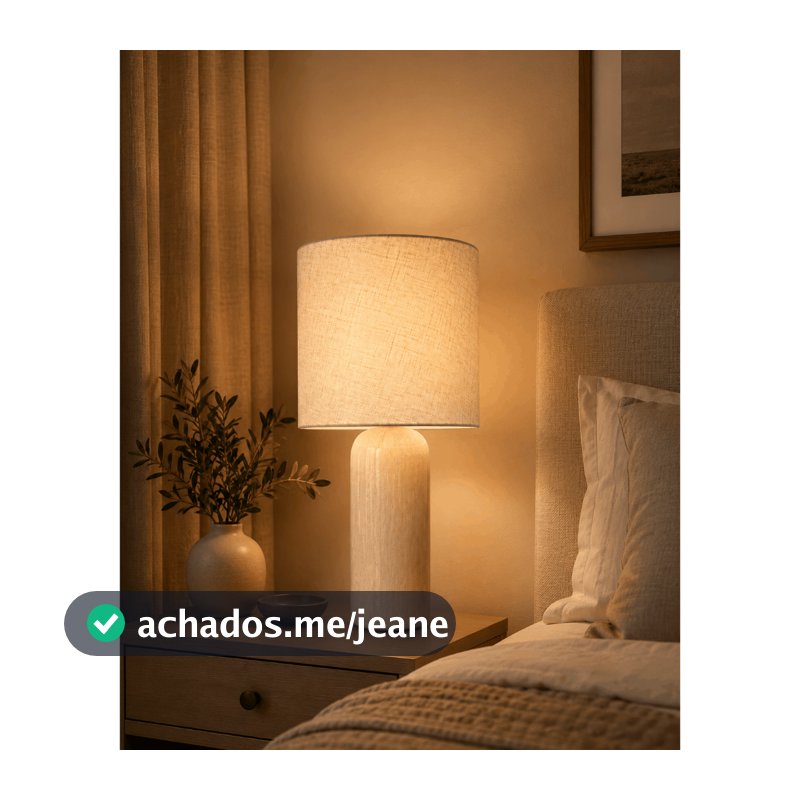 ABAJUR LUMINÁRIA FLORENÇA 38CM EM CERÂMICA ESMALTADA - CRIART HOME