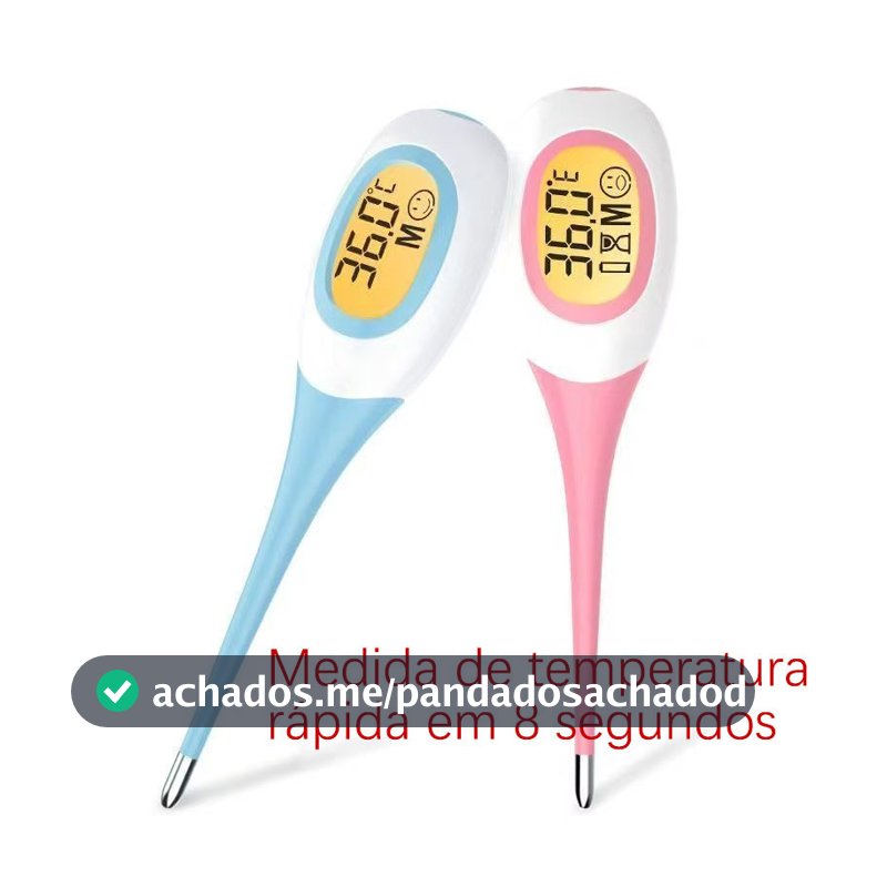 Termômetro super rapido 8s rosa e azul (muito rápido) - medição rápida