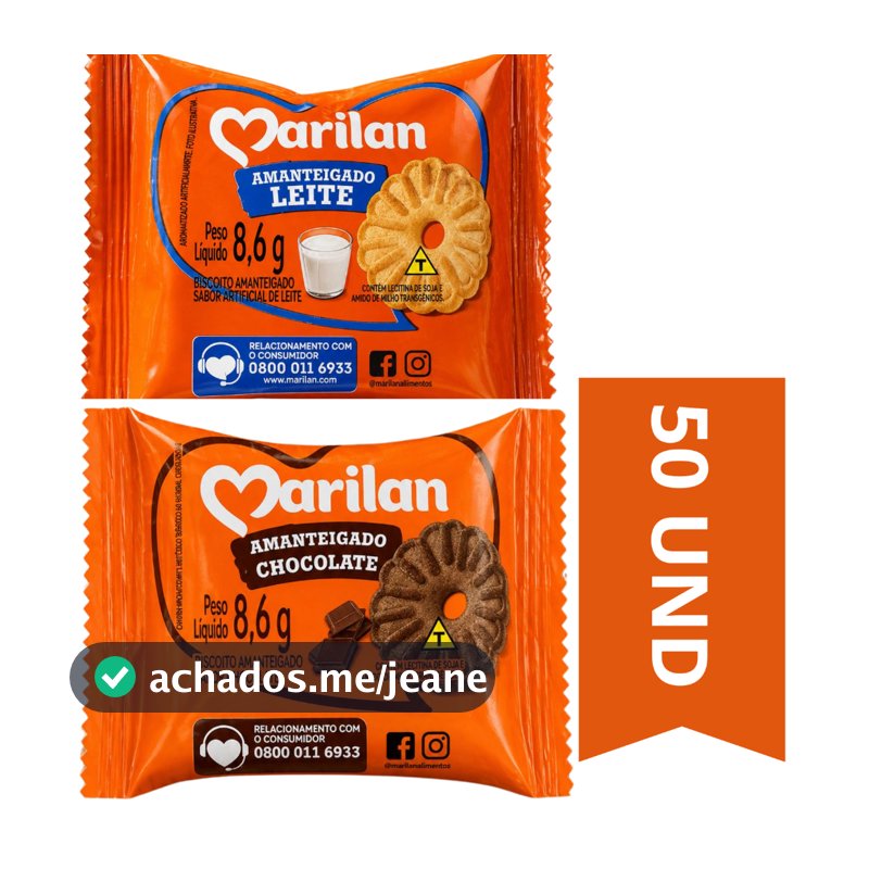 BISCOITO CHOCOLATE E LEITE EM SACHÊ MARILAN