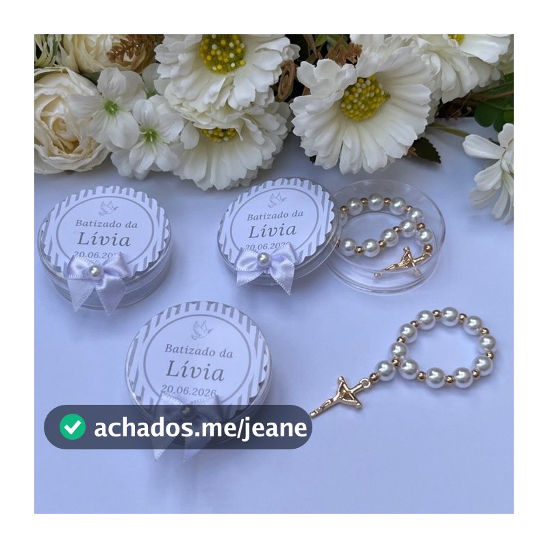 Kit 10 Lembrancinha para batizado lembrancinha personalizada Batismo Mini Tercinho maternidade chá de bebê nascimento
