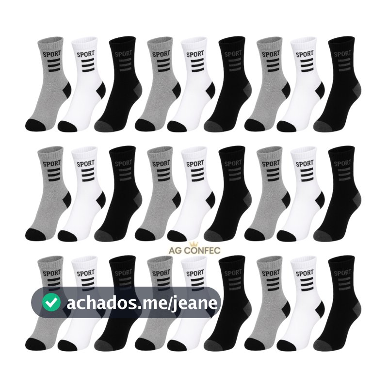 Vários modelos Kit de 24 meia cano alto algodão soquete Cano Curto Masculina Feminina direto da fabrica PROMOÇÃO