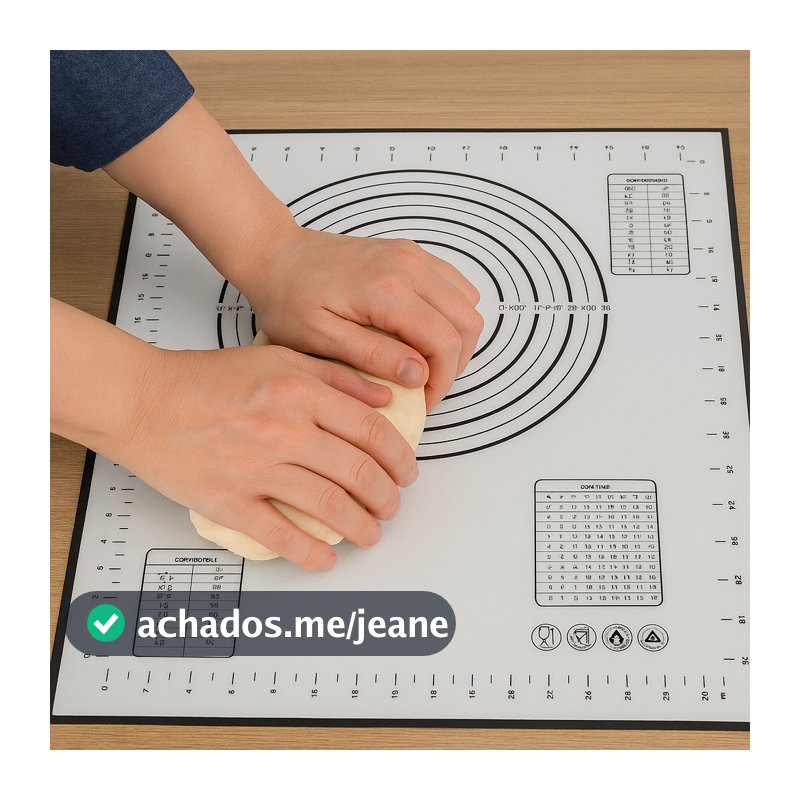 Tapete de Silicone Antiaderente c/ Medidas 60×40 cm | Esteira Confeitaria Forno Massa Reutilizável
