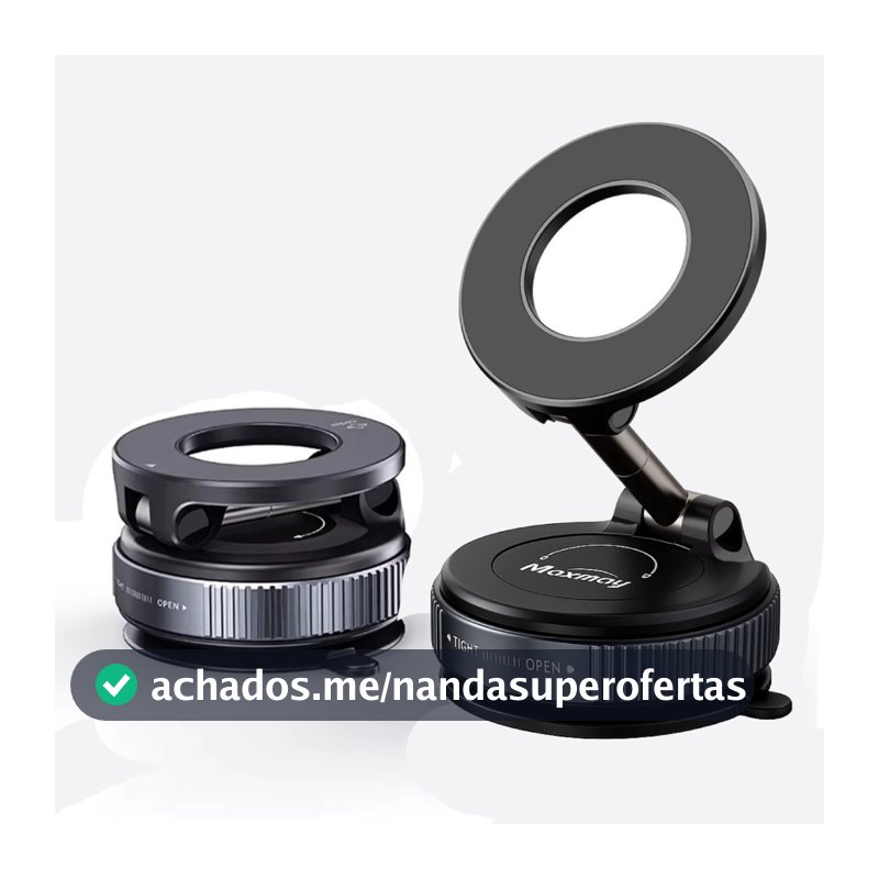 Suporte Magnético Maxmay Para Celular Universal C/ Ventosa Multiuso Mesa Carro