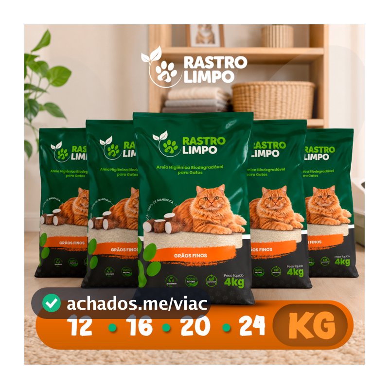 Areia 12 a 24kg Biodegradável Gato Grãos FINOS Rastro Limpo Mandioca Torrão Firme Sem Poeira